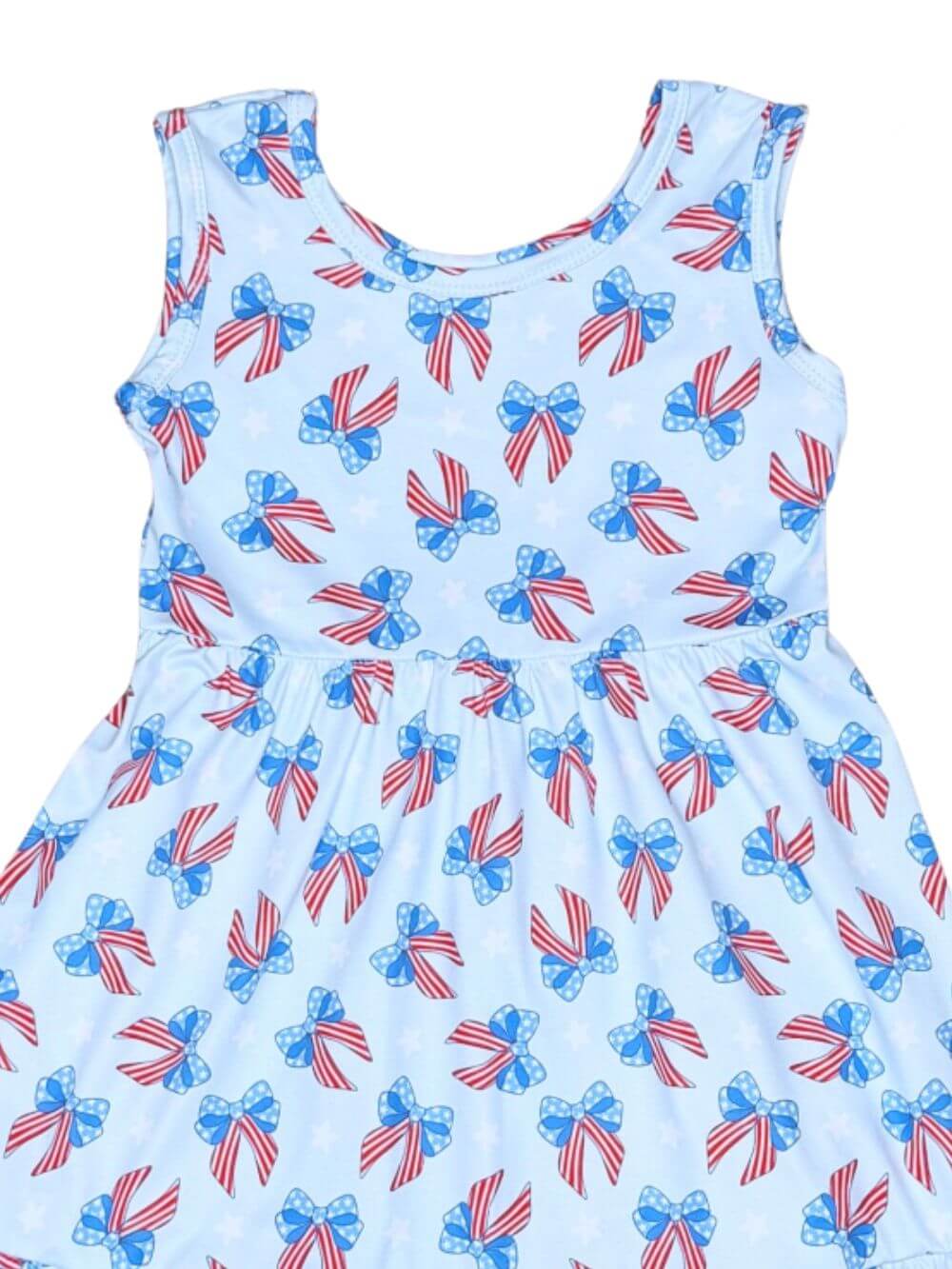 Patriotic Sweet Coquette Bow Girls Dress