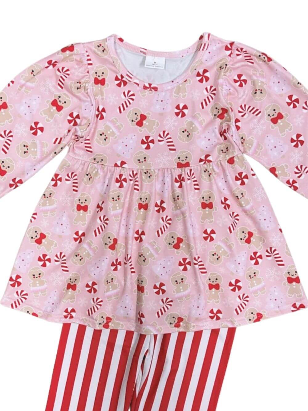 Peppermint & Gingerbread Girls Christmas Outfit - Sydney So Sweet