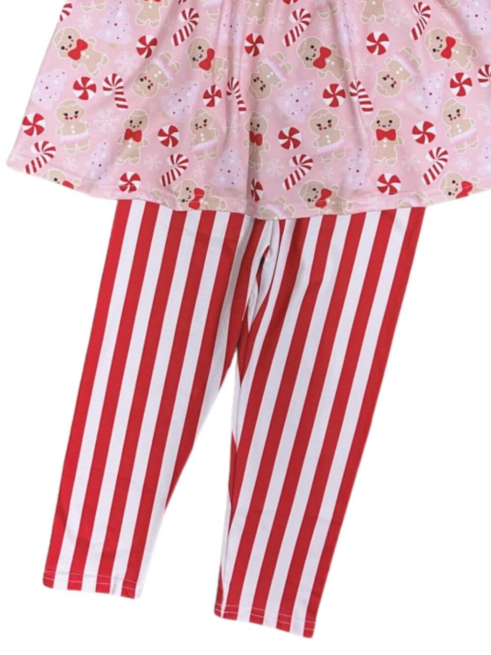 Peppermint & Gingerbread Girls Christmas Outfit - Sydney So Sweet