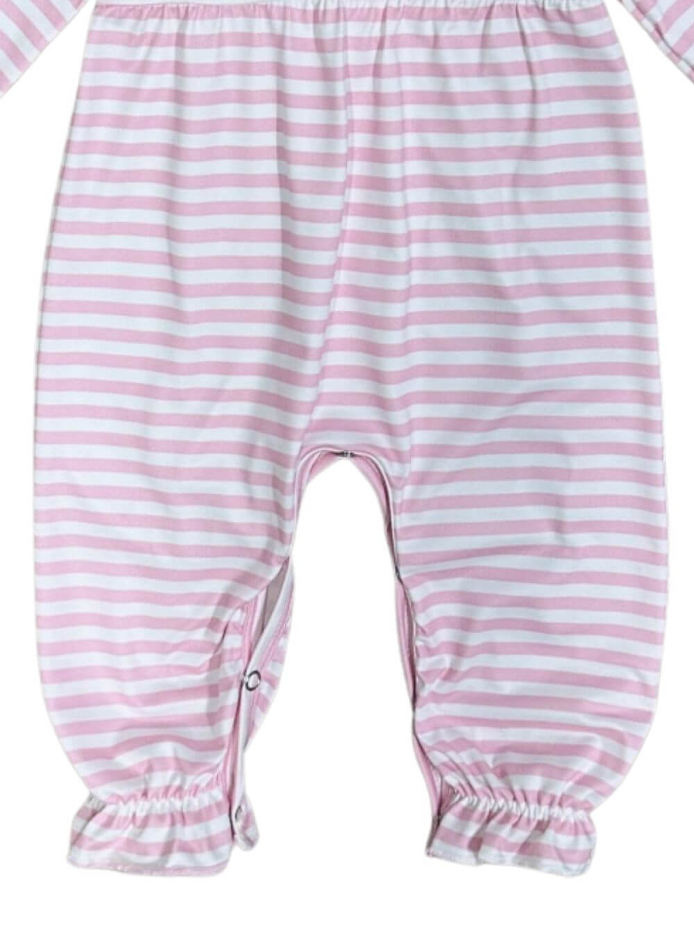 Pink Peppermint Stripe Girls Christmas Baby Romper - Sydney So Sweet