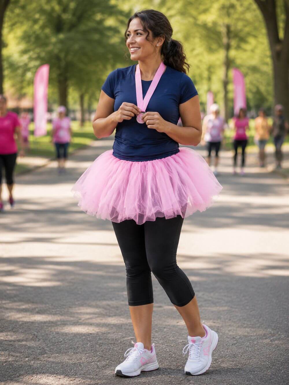 Pink - 5 Layer Tutu Skirt for Running, Dress-Up, Costumes