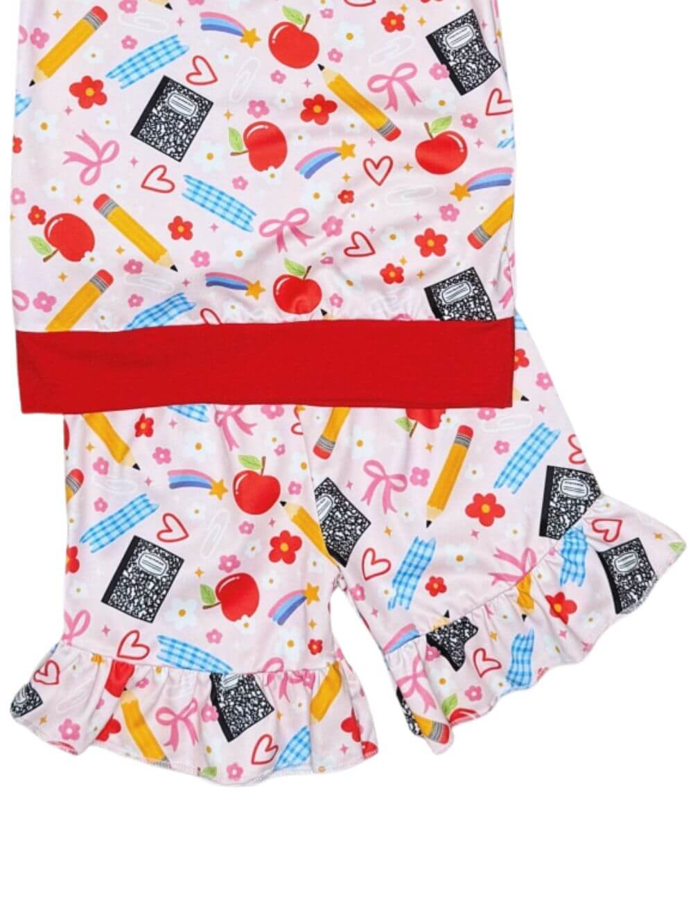 Pretty School Days Girls Back to School Matching Shorts Outfit