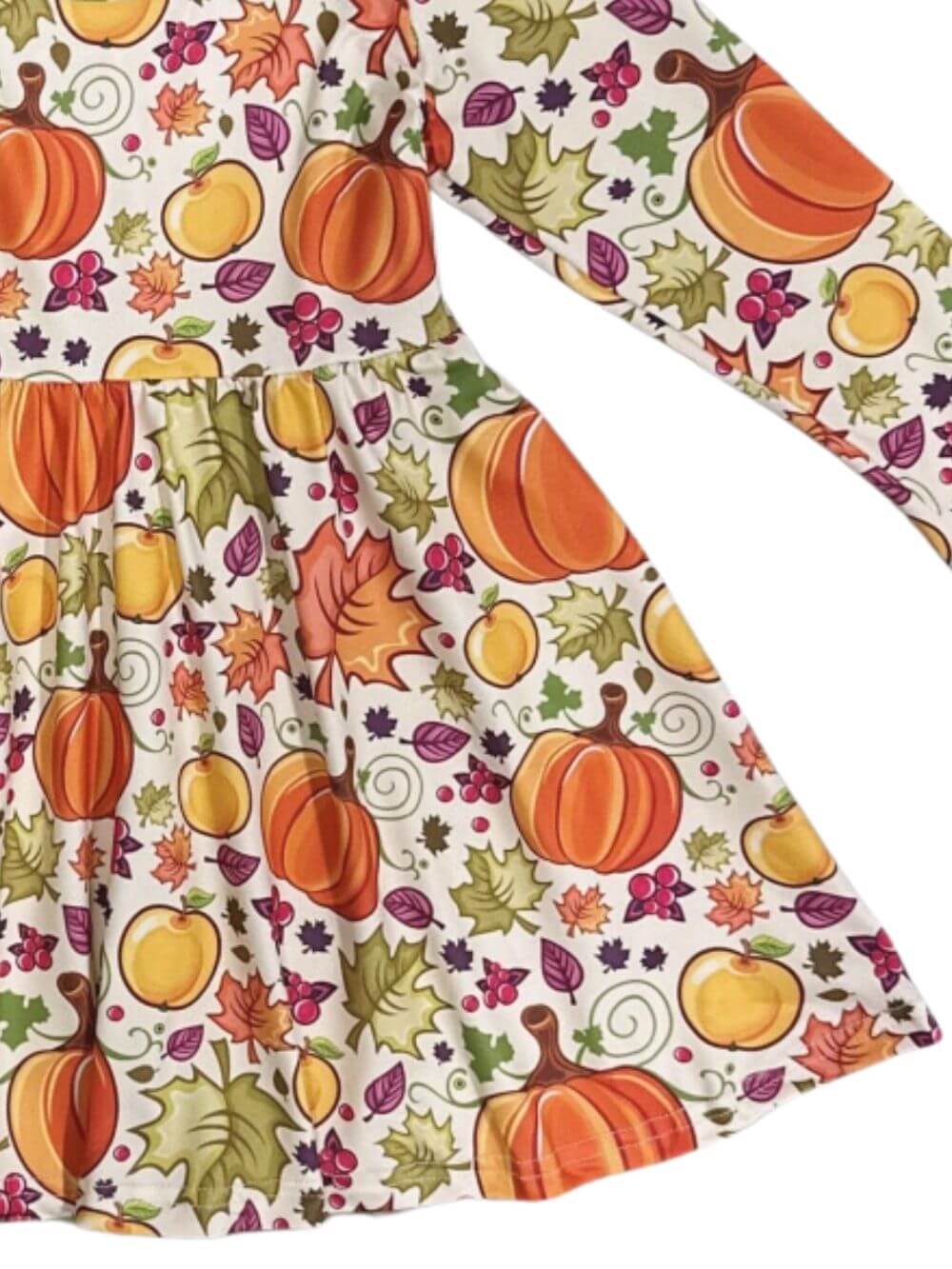 Pumpkin Cutie Girls Pumpkin Bow Back Dress - Sydney So Sweet