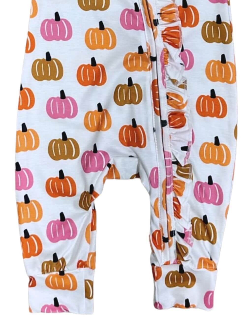 Pumpkin Perfect Girls Pumpkin Zip Romper - Sydney So Sweet
