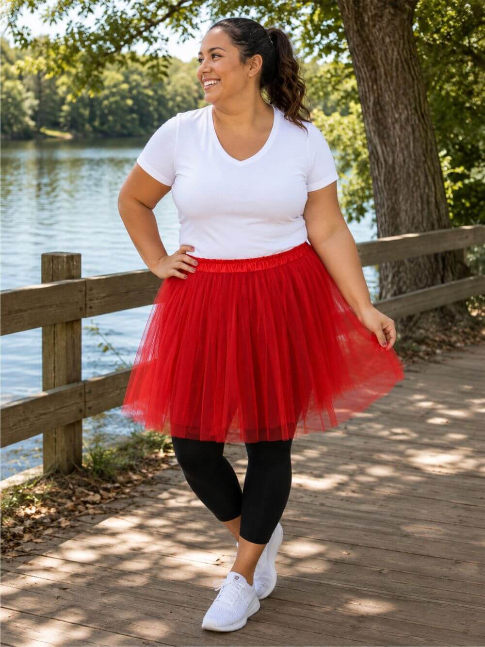 Red Plus Size Adult Tutu Skirt - Women's Plus Size 3- Layer Basic Ballet Costume Dance Tutus