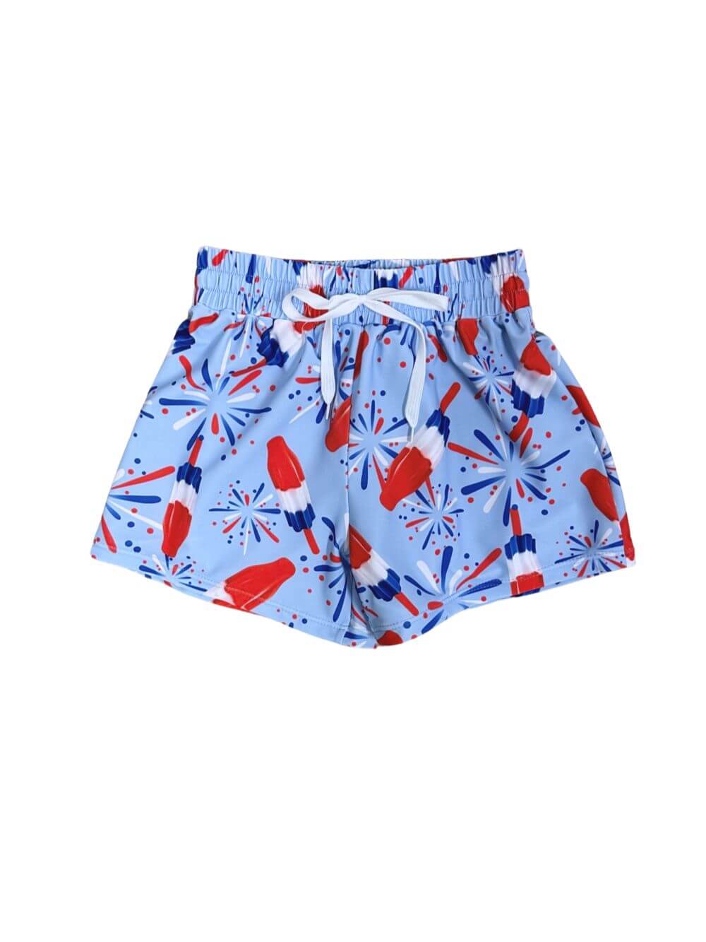 Red, White & Cool Boys Patriotic Popsicle Swim Shorts - Sydney So Sweet