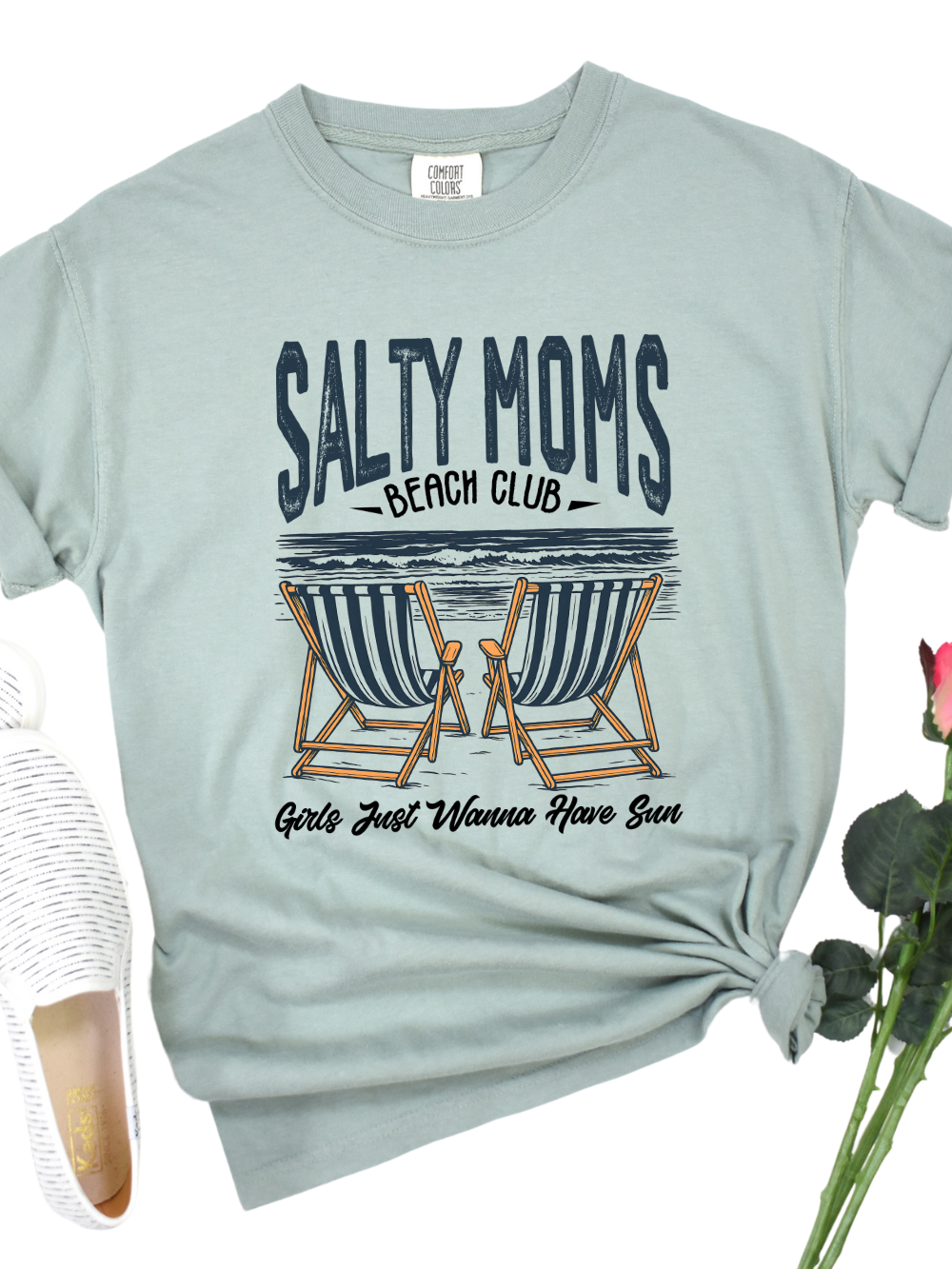 Salty Moms Beach Club Comfort Colors Short Sleeve T-Shirt - Sydney So Sweet