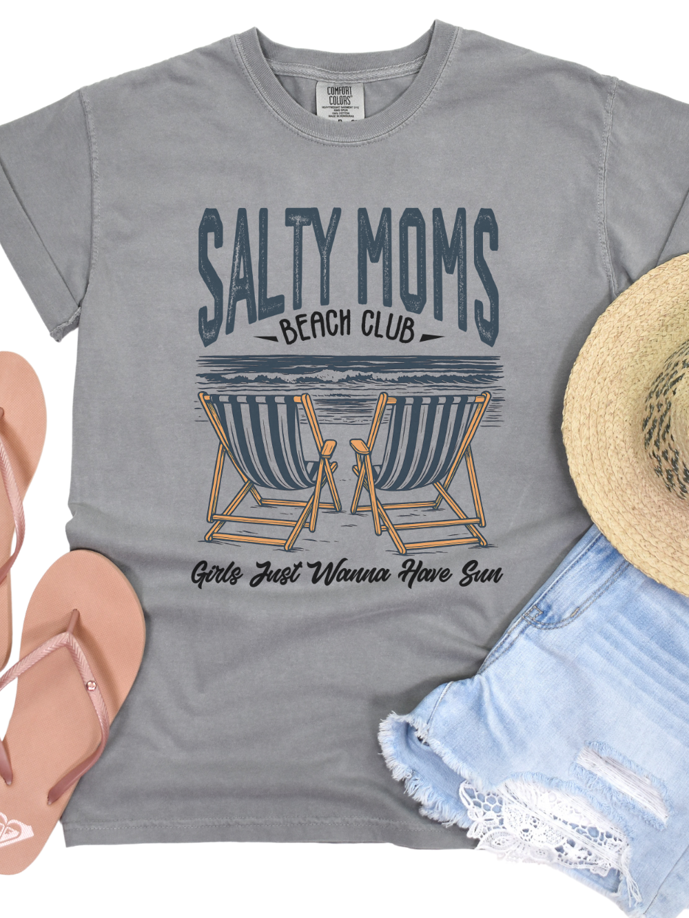 Salty Moms Beach Club Comfort Colors Short Sleeve T-Shirt - Sydney So Sweet