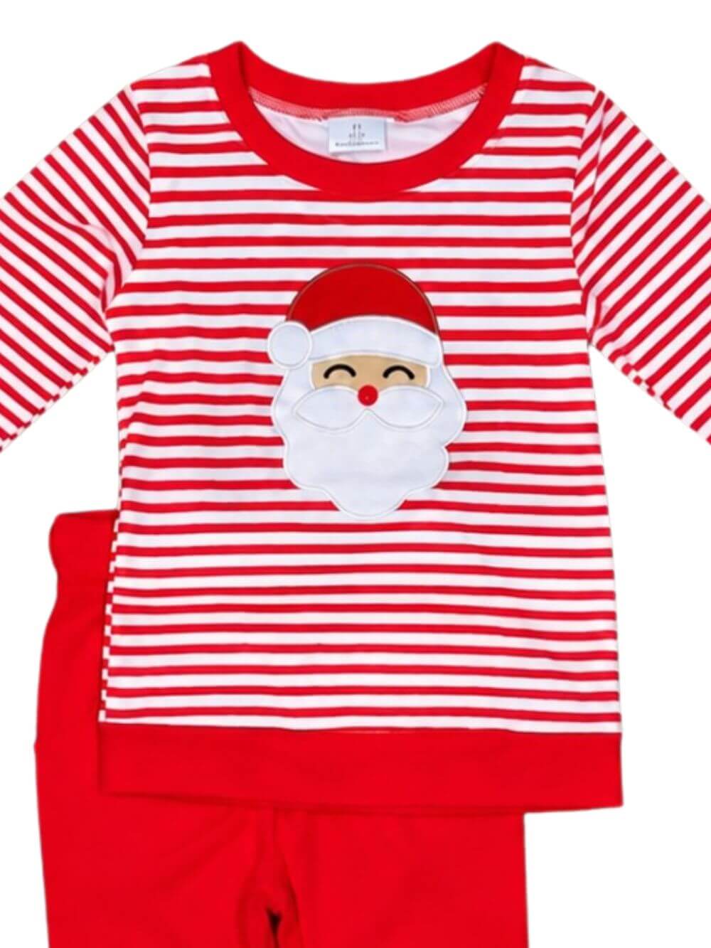 Santa Red Stripe Kids Christmas Jogger Outfit