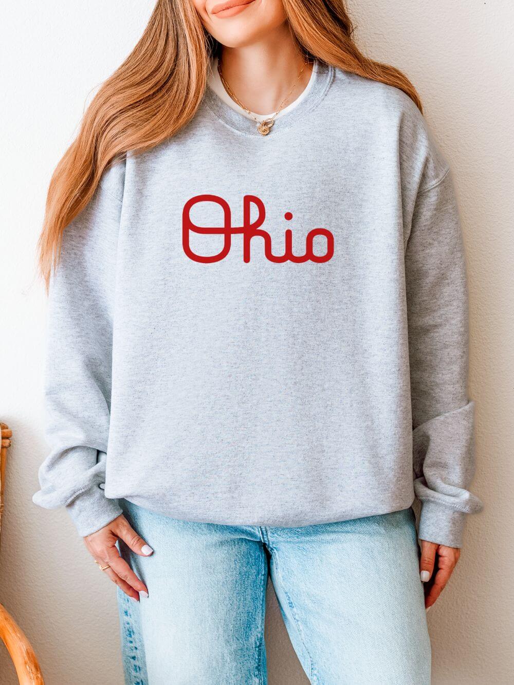 Script Ohio Heavy Blend Women's Crewneck Embroidered Sweatshirt - Sydney So Sweet