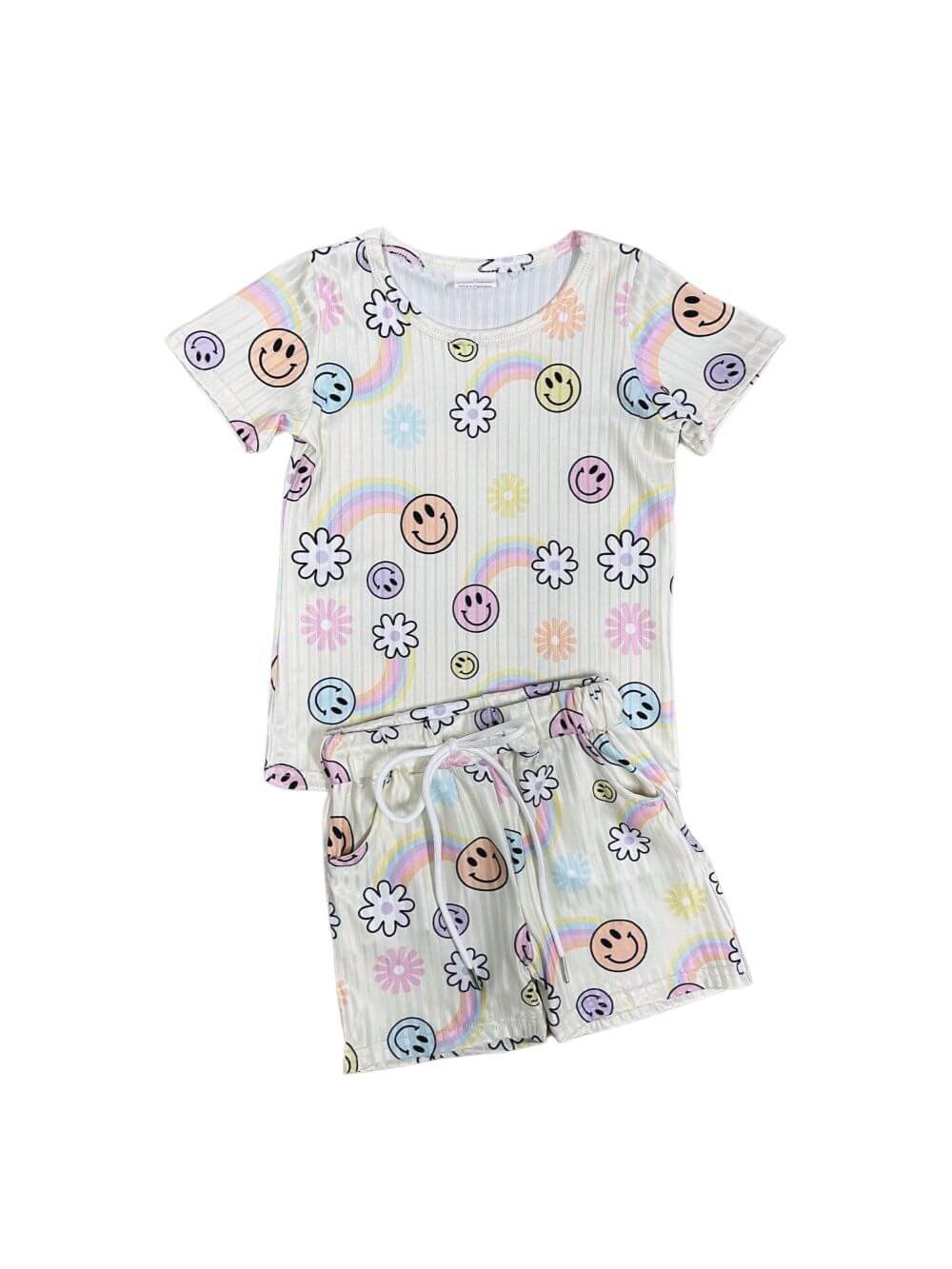 Smiles & Sunshine Girls Retro Floral Matching Shorts Set - Sydney So Sweet
