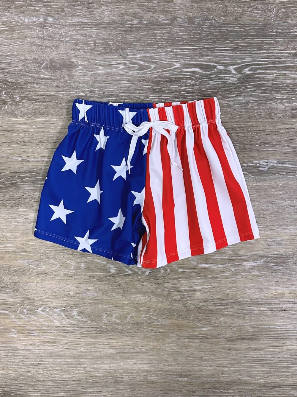 Star Spangled Splash Boys Flag Print Swim Shorts - Sydney So Sweet