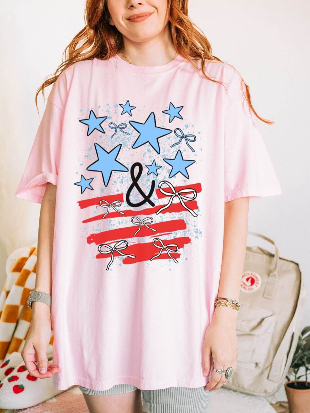 American Stars & Stripes T-Shirt Patriotic July 4th Graphic Tee