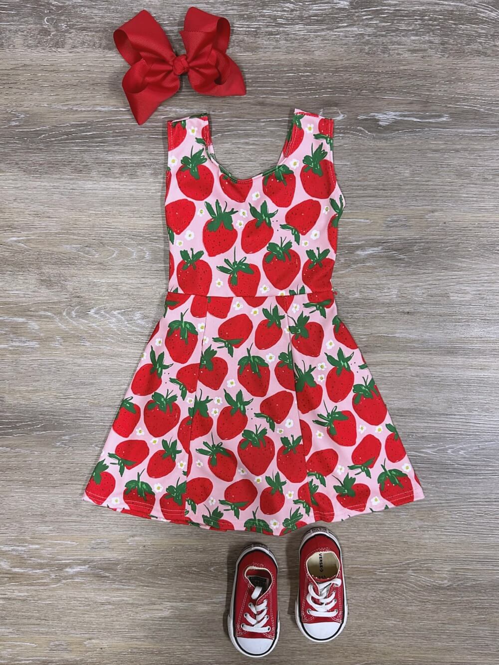 Strawberry Sweet Girls Yoga Dress - Sydney So Sweet