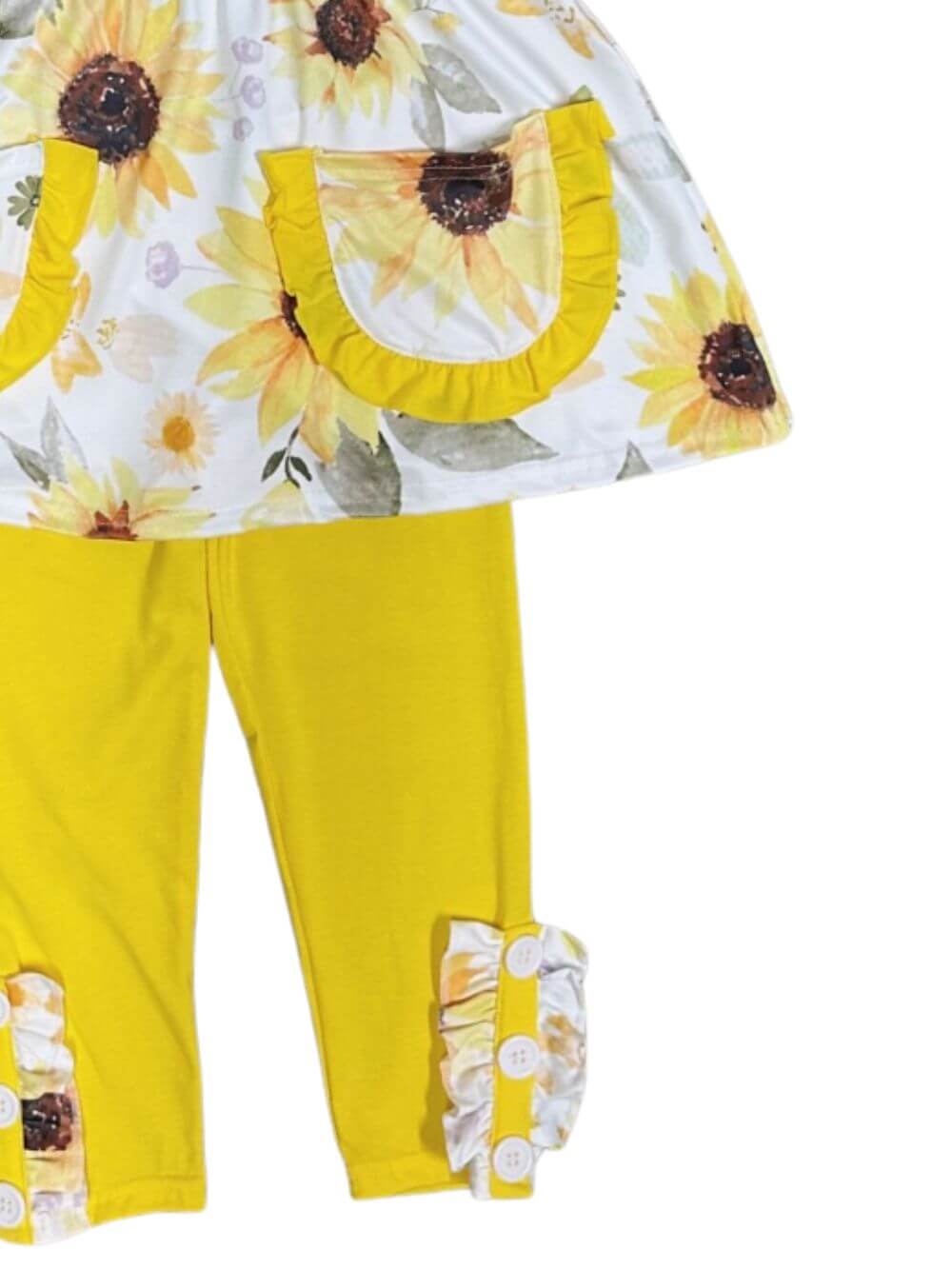 Sunflower Sweet Girls Pocket Tunic & Leggings Outfit - Sydney So Sweet