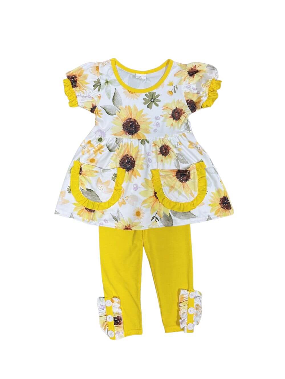 Sunflower Sweet Girls Pocket Tunic & Leggings Outfit - Sydney So Sweet