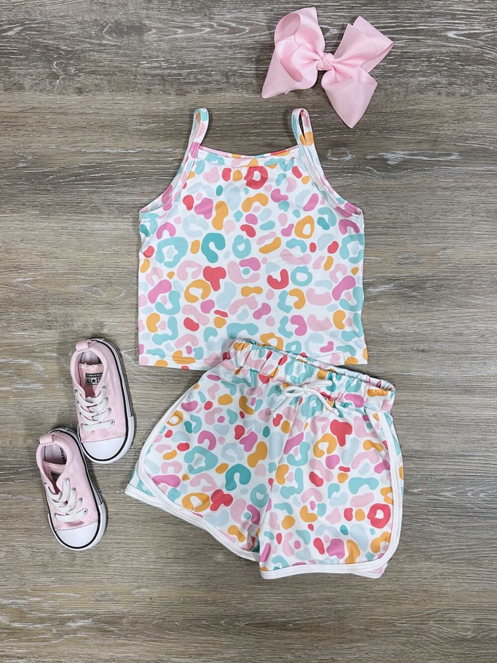 Sunset Safari Girls Tank & Shorts Outfit - Sydney So Sweet