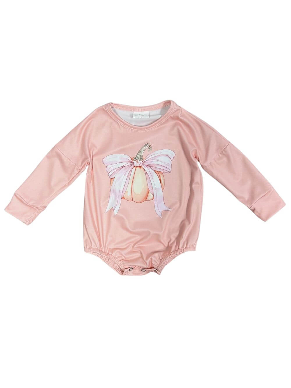 Sweet Bow Pumpkin Girls Baby Bubble Romper - Sydney So Sweet