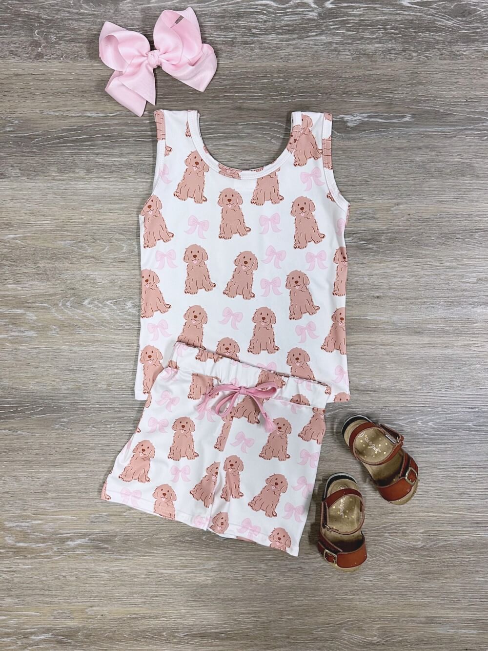 Sweet Doodle Dreams Girls Tank Shorts Set