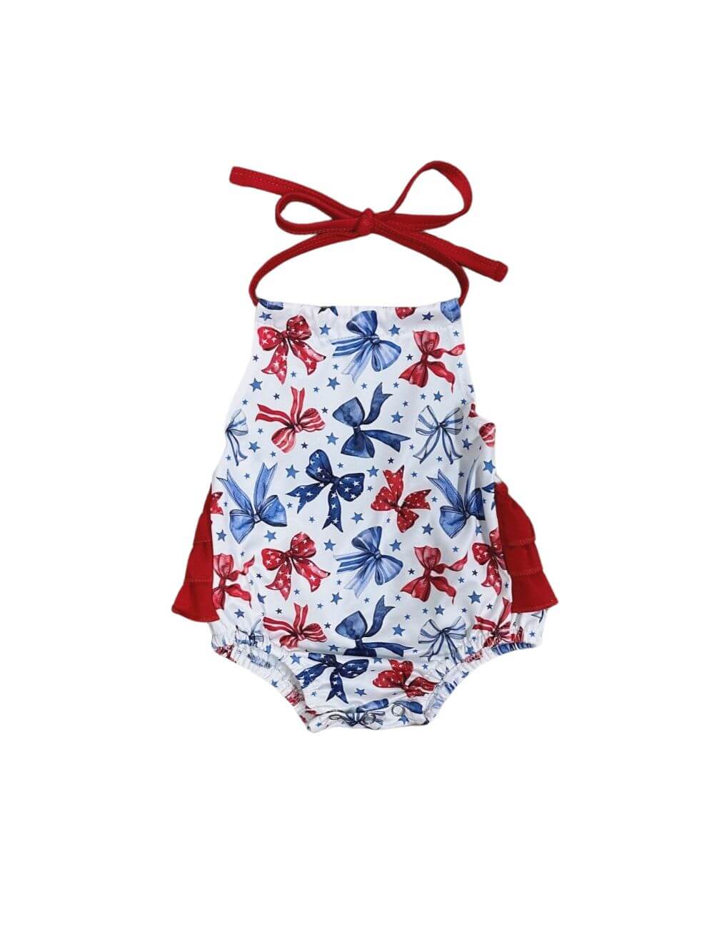 Sweet Land of Bows Girls Halter Baby Ruffle Romper - Sydney So Sweet