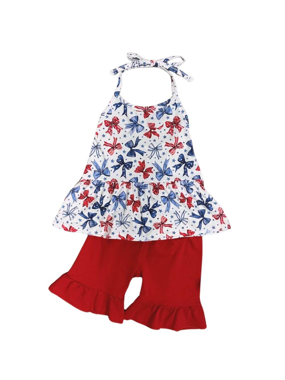 Sweet Land of Bows Girls Halter Top Shorts Outfit - Sydney So Sweet