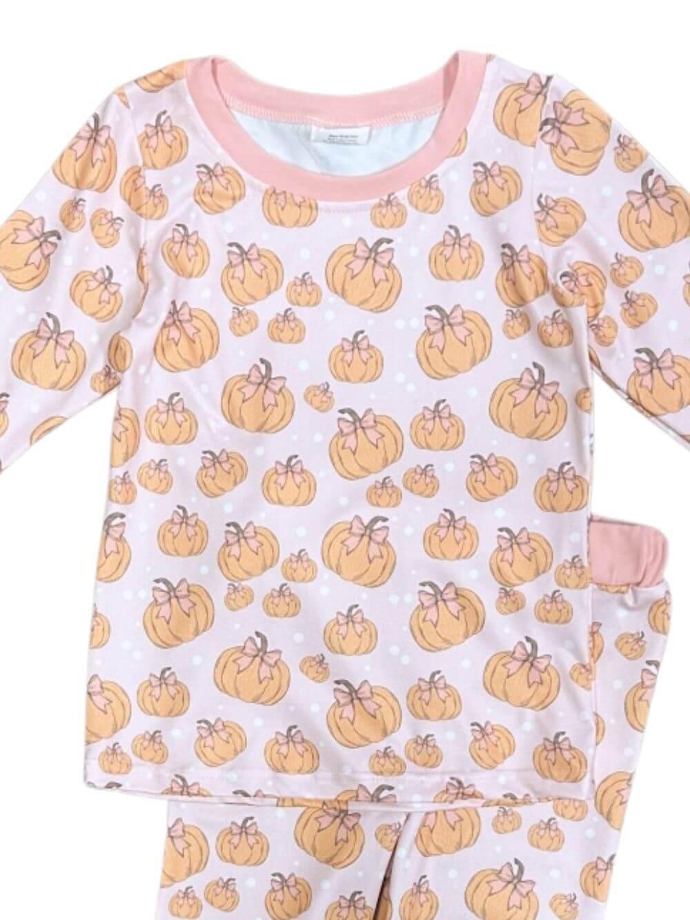 Sweet Pumpkin Dot Girls Fall Lounge Set - Sydney So Sweet