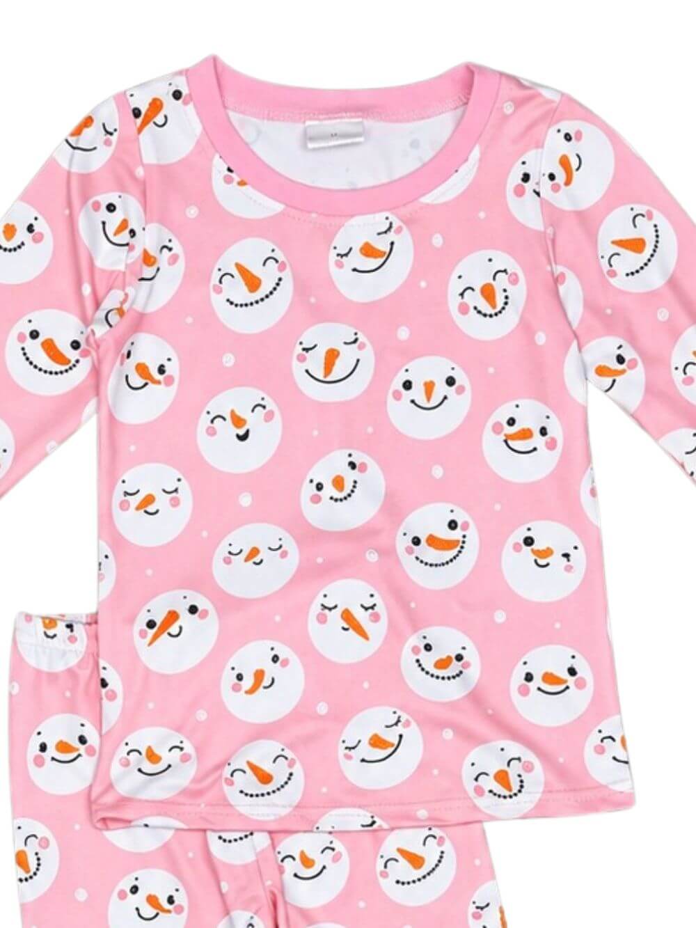 Sweet Snowman Girls Christmas Lounge Set