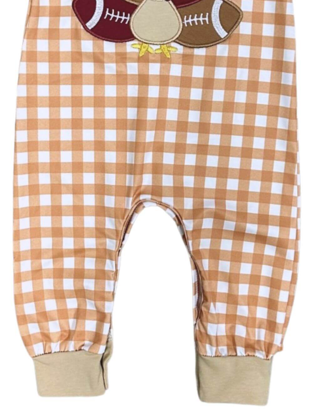 Touchdown Turkey Boys Thanksgiving & Football Baby Romper - Sydney So Sweet