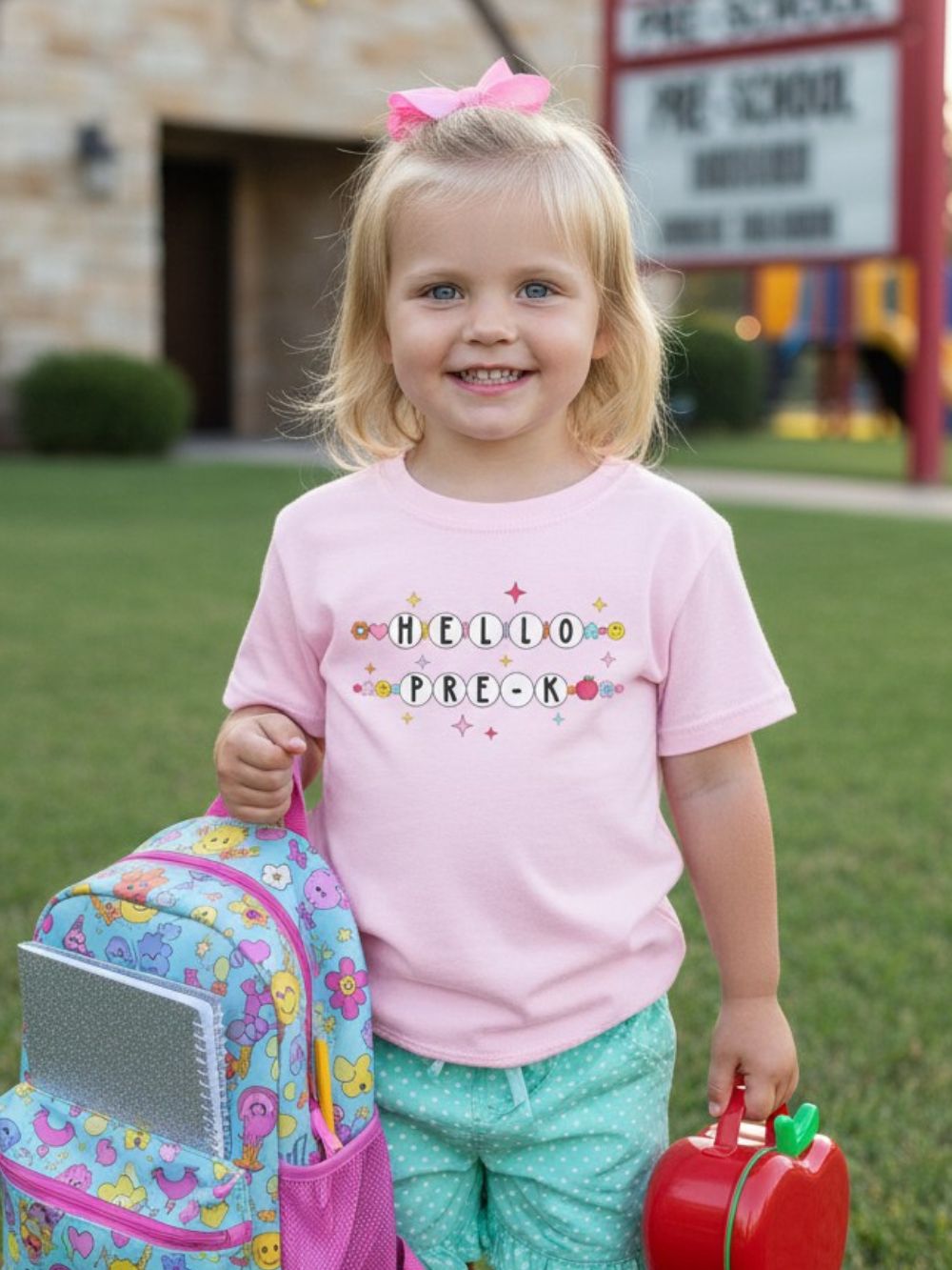 Friendship Bracelets Hello Pre-K Kids Tee Cute Preschool Back to School T-Shirt