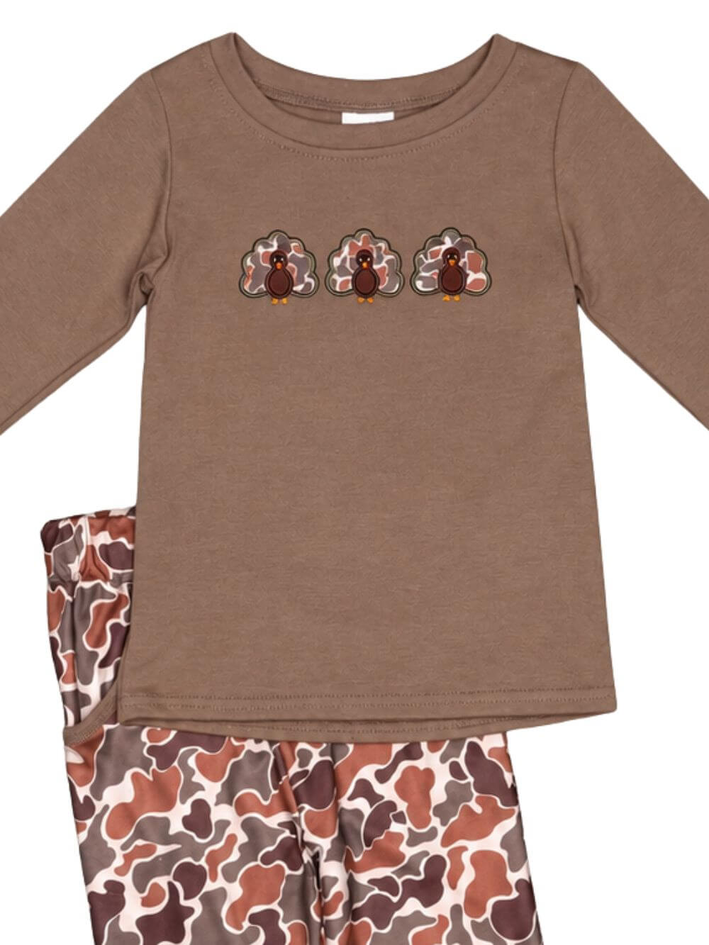 Turkey Time Camo Boys Thanksgiving Jogger Outfit