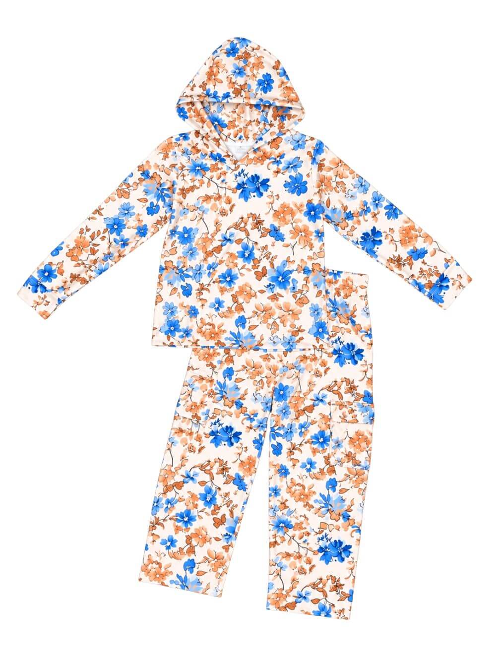 Vintage Wildflower Girls Hoodie Matching Set