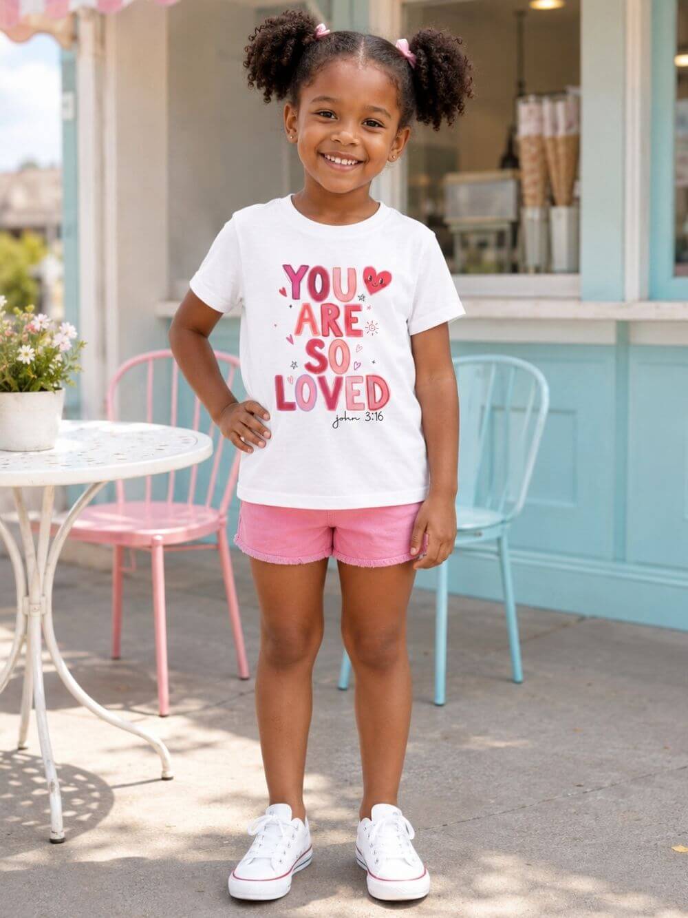 You Are So Loved John 3:16 Kids T-Shirt Cute Youth Christian Tee