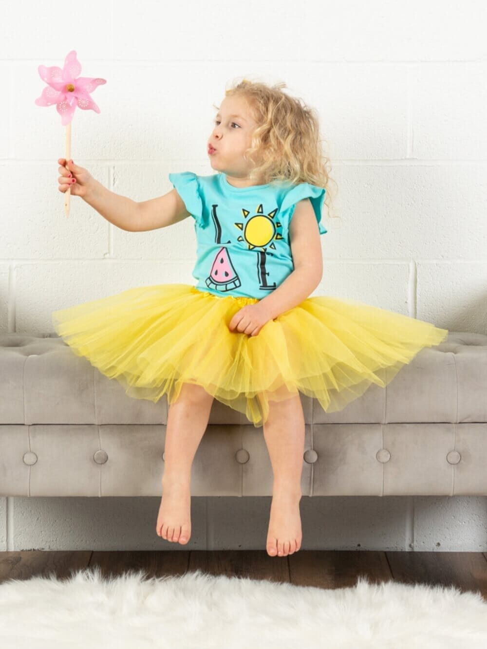 Solid Color Costume Tutu Skirt - Toddler, Little Girl, Kid Size for Dress Up - Sydney So Sweet