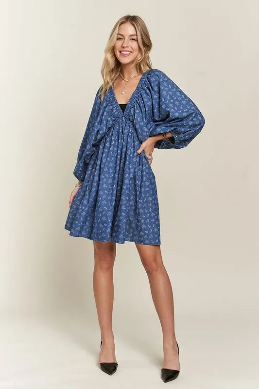 ADORA Batwing Sleeves Floral Dress - Sydney So Sweet