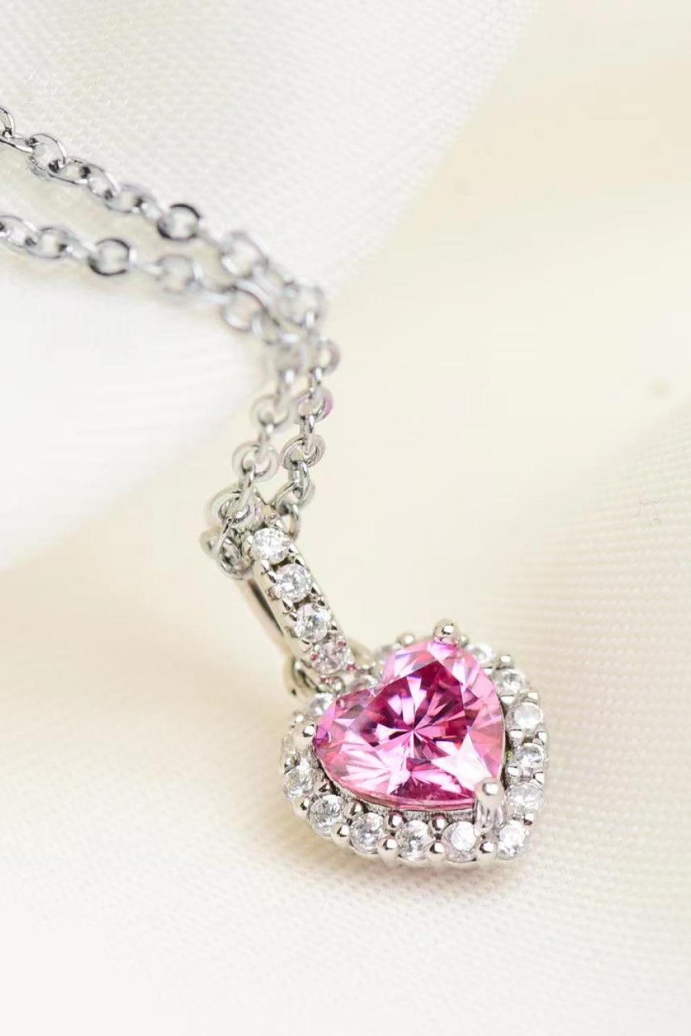 1 Carat Moissanite Heart Pendant Necklace - Sydney So Sweet