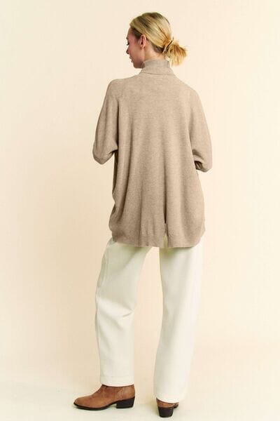 Davi & Dani Turtleneck Long Sleeve Knit Top - Sydney So Sweet