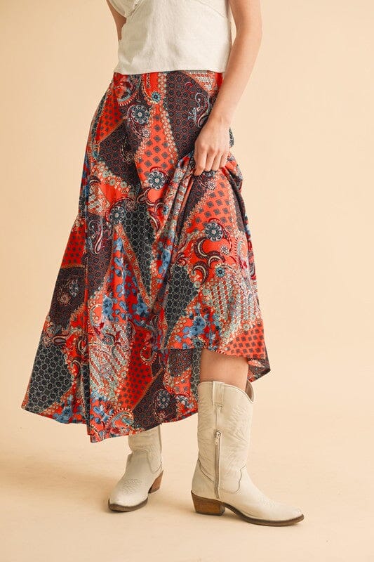 Aemi + Co Printed Maxi Skirt - Sydney So Sweet