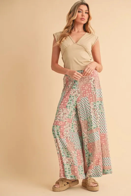 Aemi+Co Printed Wide Leg Pants - Sydney So Sweet
