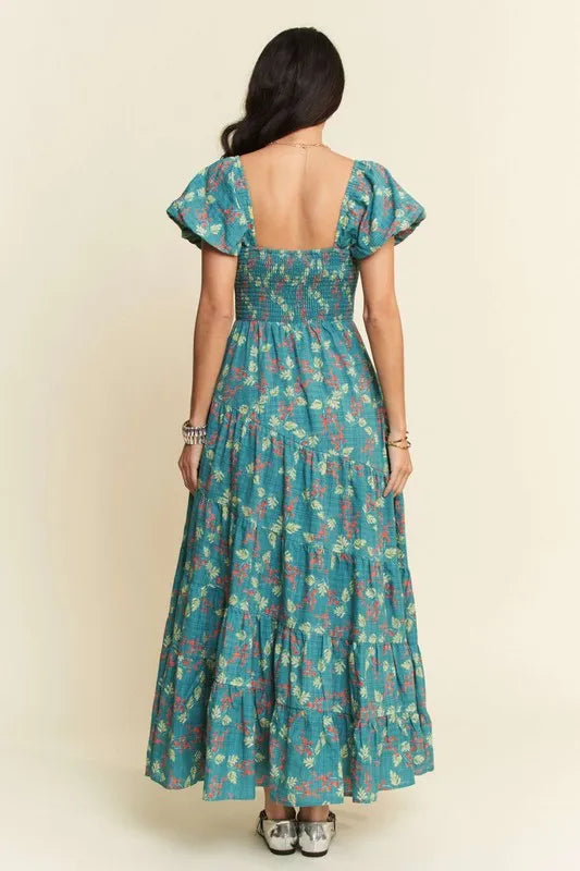 Davi & Dani Lightweight Sweetheart Neck Textured Tiered Maxi Dress - Sydney So Sweet