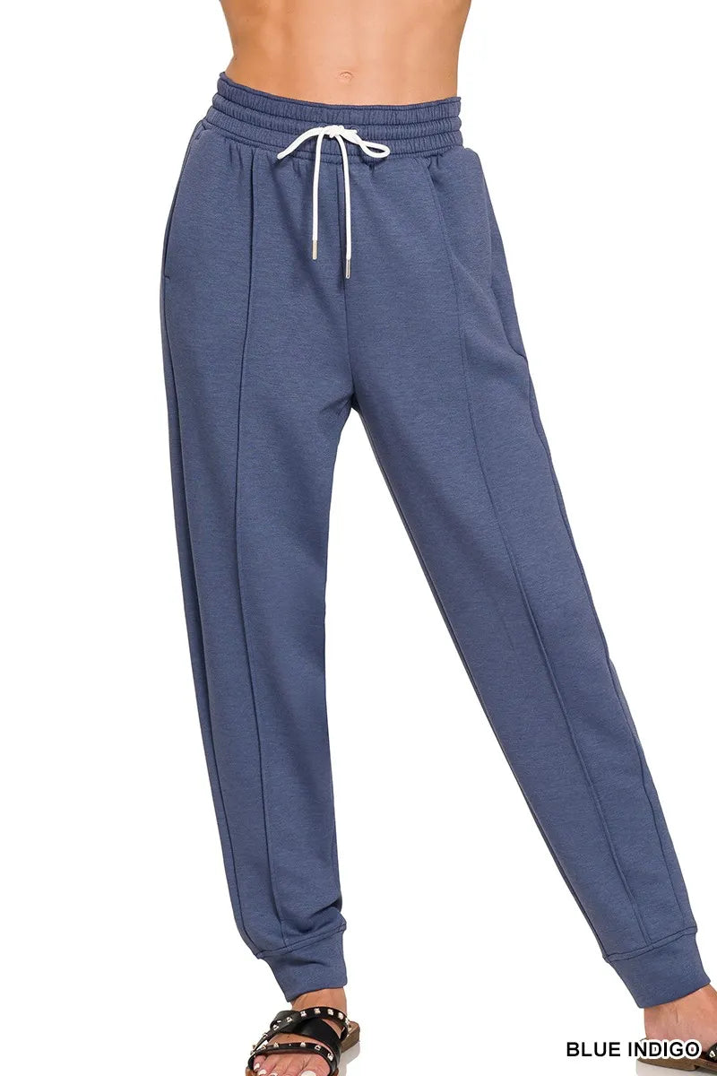 Zenana Drawstring Scuba Sweatpants with Pockets - Sydney So Sweet