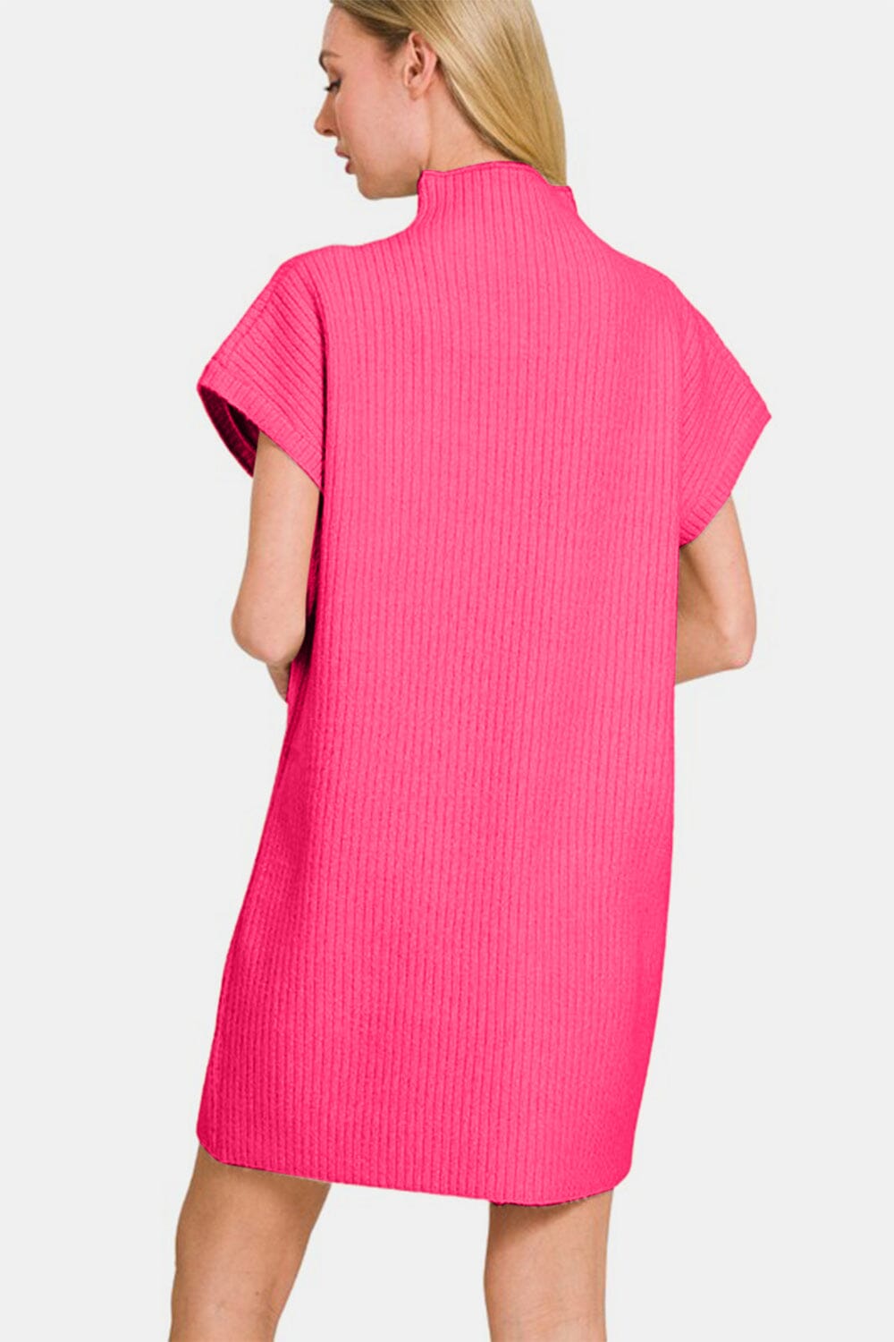 Zenana Short Sleeve Sweater Mini Dress - Sydney So Sweet