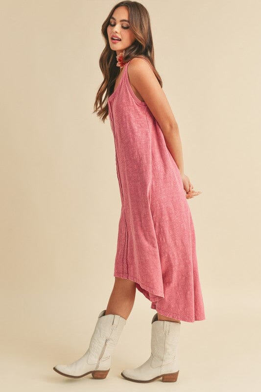 Aemi + Co High-Low Hem Scoop Neck Midi Tank Dress - Sydney So Sweet