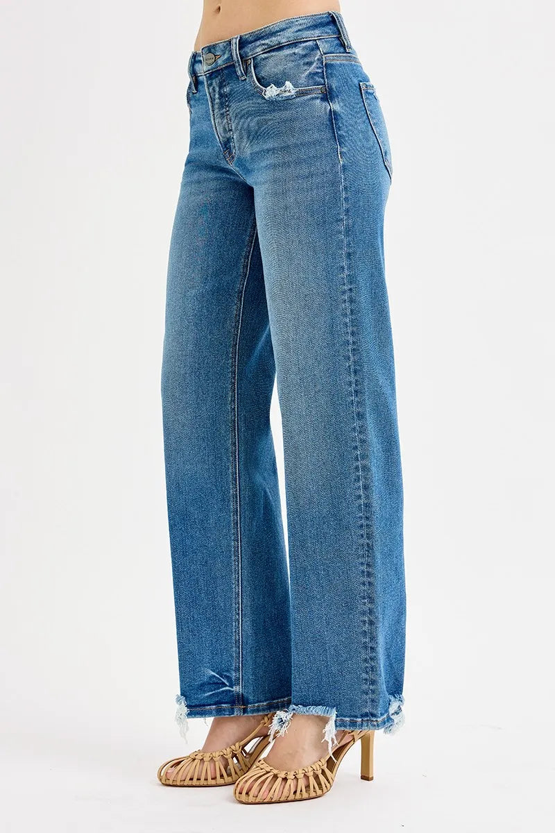 RISEN Full Size Mid Rise Baggy Jeans Plus Size - Sydney So Sweet