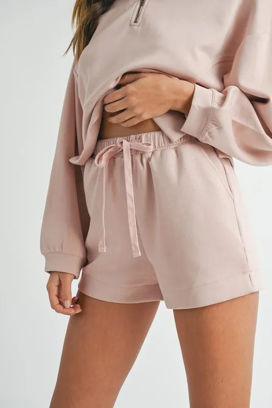 MABLE Half Zip Sweatshirt and Shorts Set - Sydney So Sweet