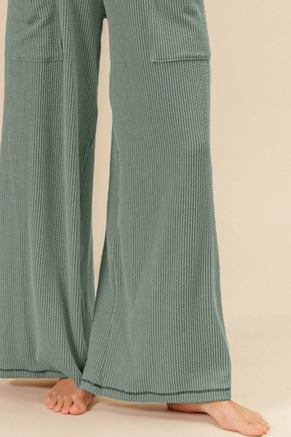 BiBi 2tone Cord Rib Waist Band Side Pocket Pants - Sydney So Sweet