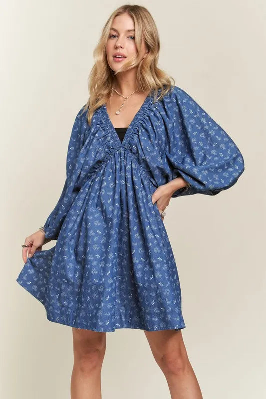 ADORA Batwing Sleeves Floral Dress - Sydney So Sweet