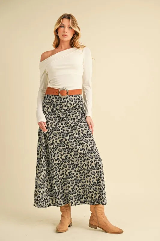Aemi+Co Leopard Midi Skirt - Sydney So Sweet