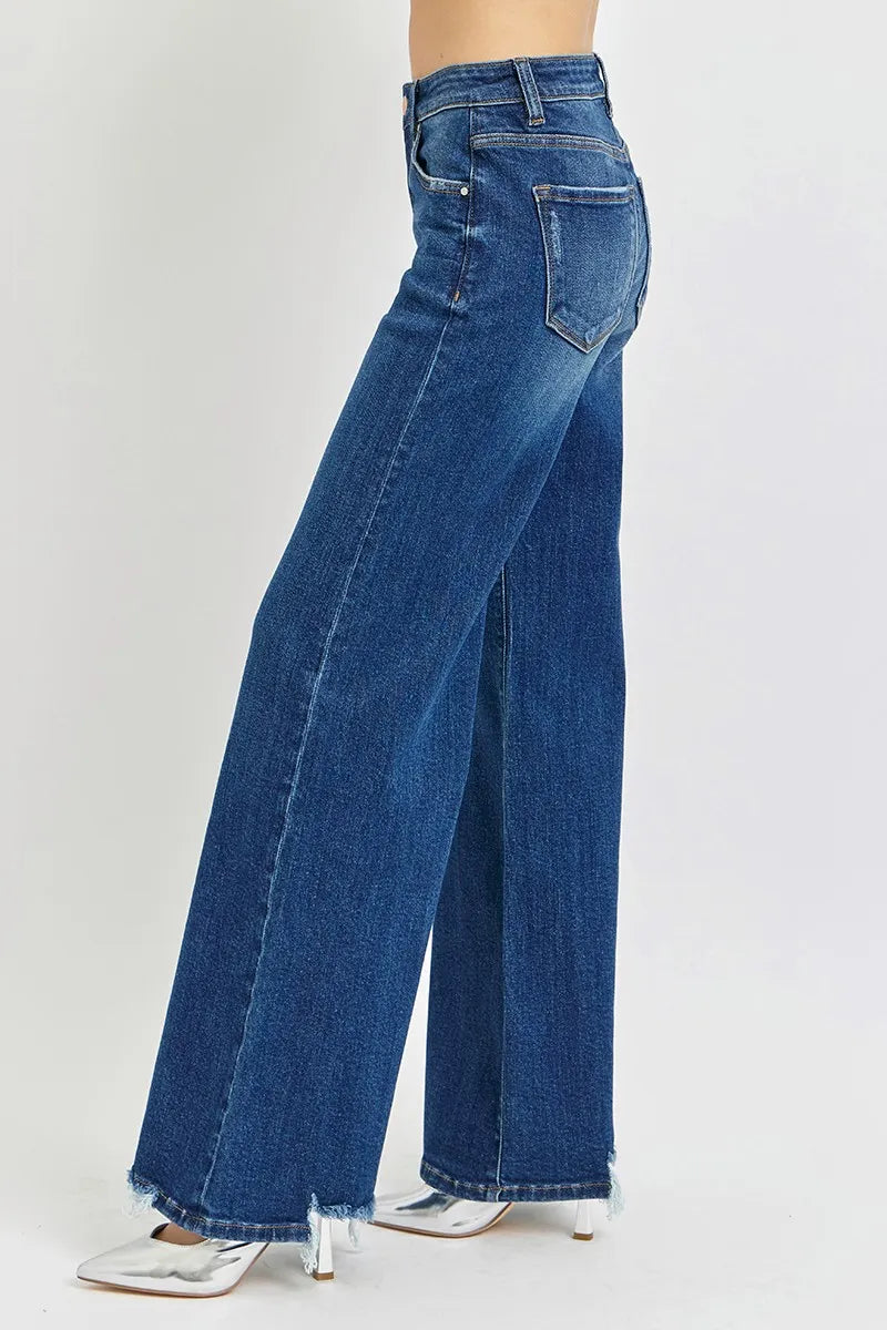 RISEN Full Size Mid Rise Wide Jeans Plus Size - Sydney So Sweet