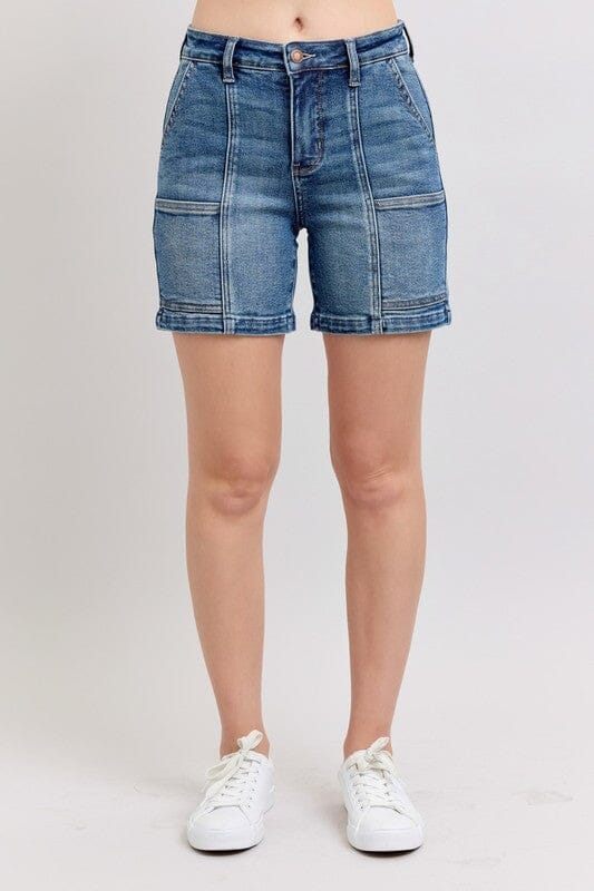 Judy Blue Full Size High Rise Denim Shorts Plus Size - Sydney So Sweet