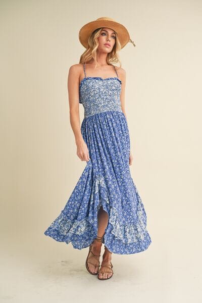 Aemi + Co Ditsy Floral Ruffled Hem Maxi Cami Dress - Sydney So Sweet